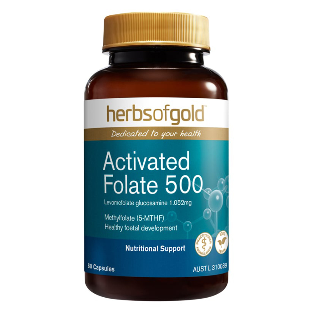 Folate Acticated Activated Folate 500 | Herbs Of Gold | HealthSupplements